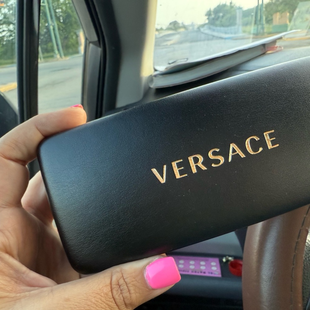 Versace Black and Gold Eyewear Case